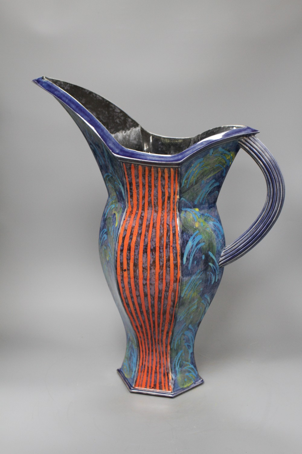 A Ross Emerson Irish studio pottery ewer, height 50cm